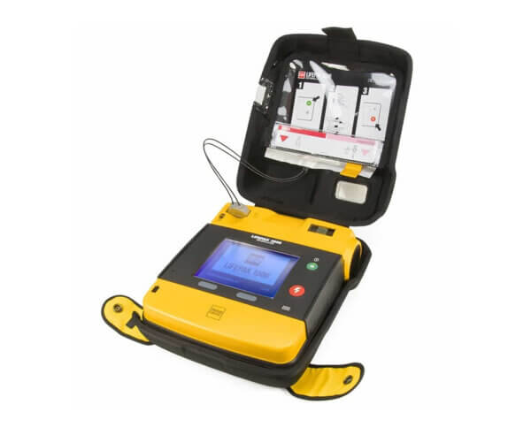 Physio-Control Lifepak 1000 AED Defibrillator - With Bag Open