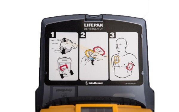 Physio-Control LIFEPAK CR Plus AED Defibrillator - Lid Instructions